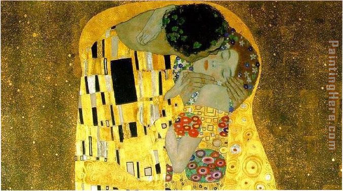 Gustav Klimt The kiss cropped